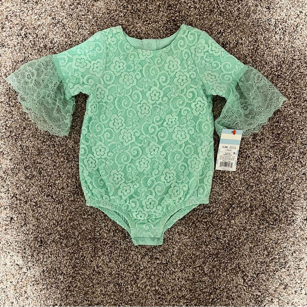 •SOLD• Cat & Jack Baby Girl Lace Onesie/Romper Size 6-9M NWT